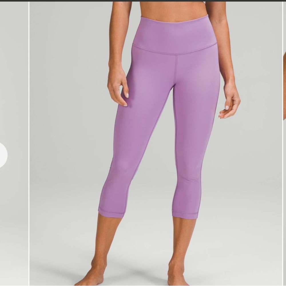 Lululemon Wunder Under High Rise Crop 21” Purple Pink 10
